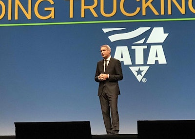 ATA President Chris Spears addressed ATA’s annual Management Conference and Exhibition on Monday.