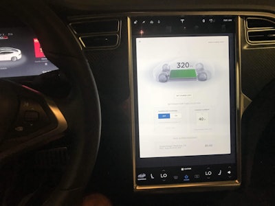 The large center-mounted, touch-screen display controls everything.