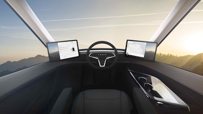 Tesla Electric Semi-Truck Interior
