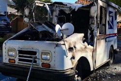 USPS vehicle fire