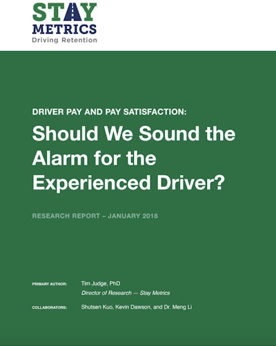 Stay Metrics has published a white paper that explains the research and gives suggestions for retaining experienced drivers. Click on the image to download the white paper.