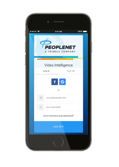 PeopleNet mobile app on an iPhone