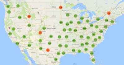 Load Tracking and Freight Matching Map