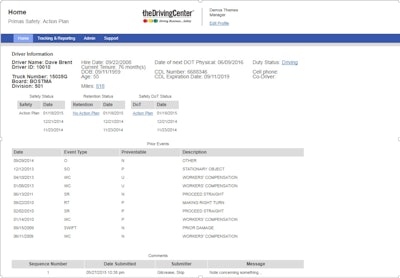 The Driver Center portal from Omnitracs brings together driver performance data from multiple sources.