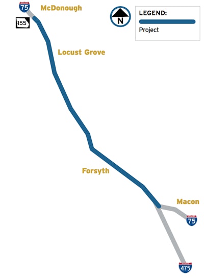 The Georgia DOT has proposed to add trucks-only lanes on the northbound side of I-75 between the I-75/I-475 interchange and the McDonough area, just south of Atlanta.