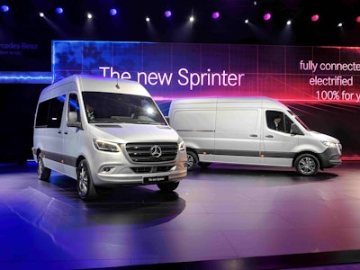 Mercedes-Benz Vans unveiled the new Sprinter in a global media event held in Duisburg, Germany, on Tuesday.