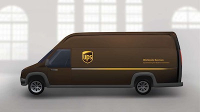 This artistic rendering of a plug-in electric delivery truck shows what the UPS newest delivery vehicle could look like.
