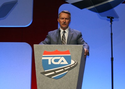 Incoming Chairman Dan Doran told fleet executives at TCA’s annual meeting that hours of service revision is the industry’s top challenge.