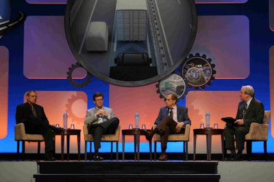 (L to R): Roy Cox, Joey Hogan and Don Daseke shared their strategies for acquiring other carriers during the 2018 TCA convention.