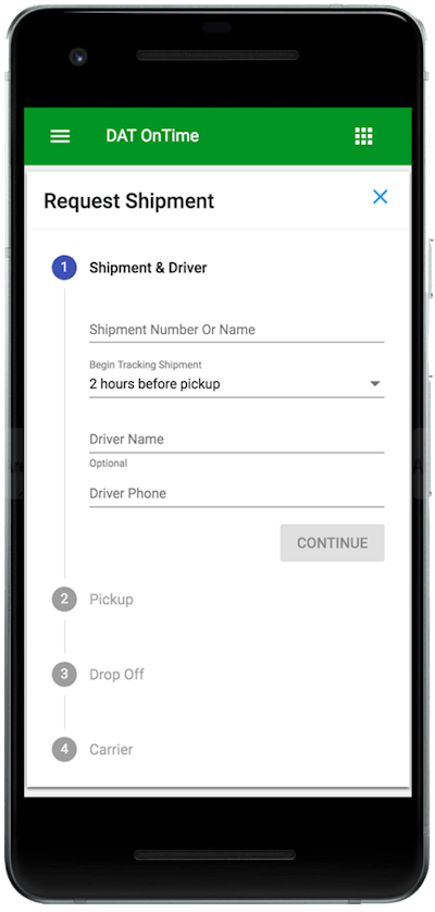 Shipment is a simple screen that shows how easily loads can be created and managed in the DAT system from any device, says Neerav Shah, the company’s vice president of products.