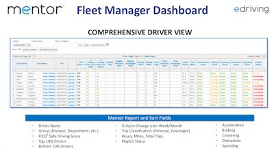 Mentor: Fleet Manager Dashboard and Comprehensive Driver View