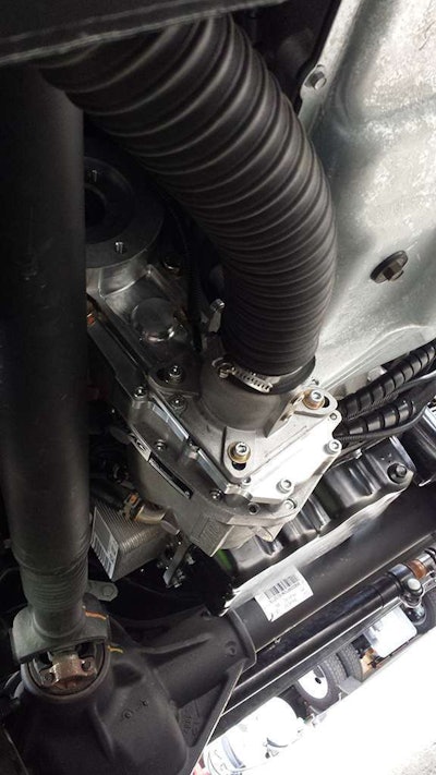 An under the chassis view of VMAC’s DTM70-H