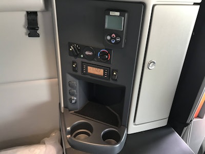 Working in the bunk is easy thanks to a slide-out table on the driver’s side and 12-volt, 110-volt and USB power ports in a panel behind the driver’s seat.