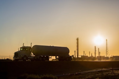 Crestwood Transportation Truck on Delivery Route