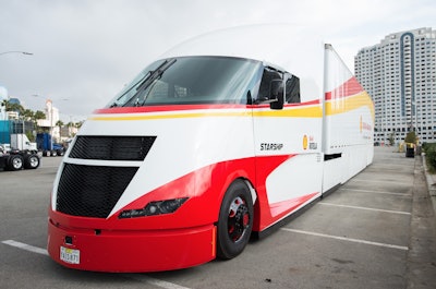 Front of Shell Starship Truck
