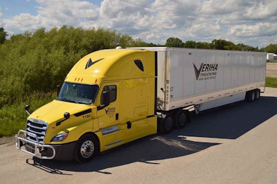 Veriha Trucking is using a camera system from Netradyne that helps drivers self-coach by using a mobile app.