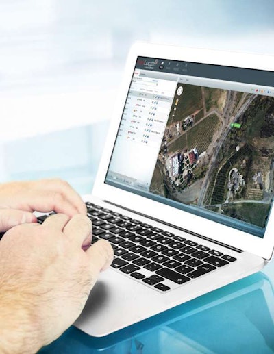 Screenshot of FleetLocate being used