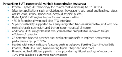 PowerLine 8 AT commercial vehicle transmission features