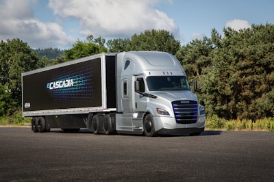 Freightliner eCascadia semi truck