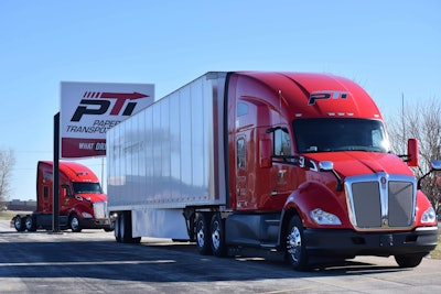 Paper Transport Inc. Truck and Trailer