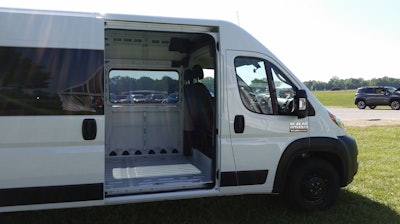 Wide side doors easily accommodate 48-inch wide pallets