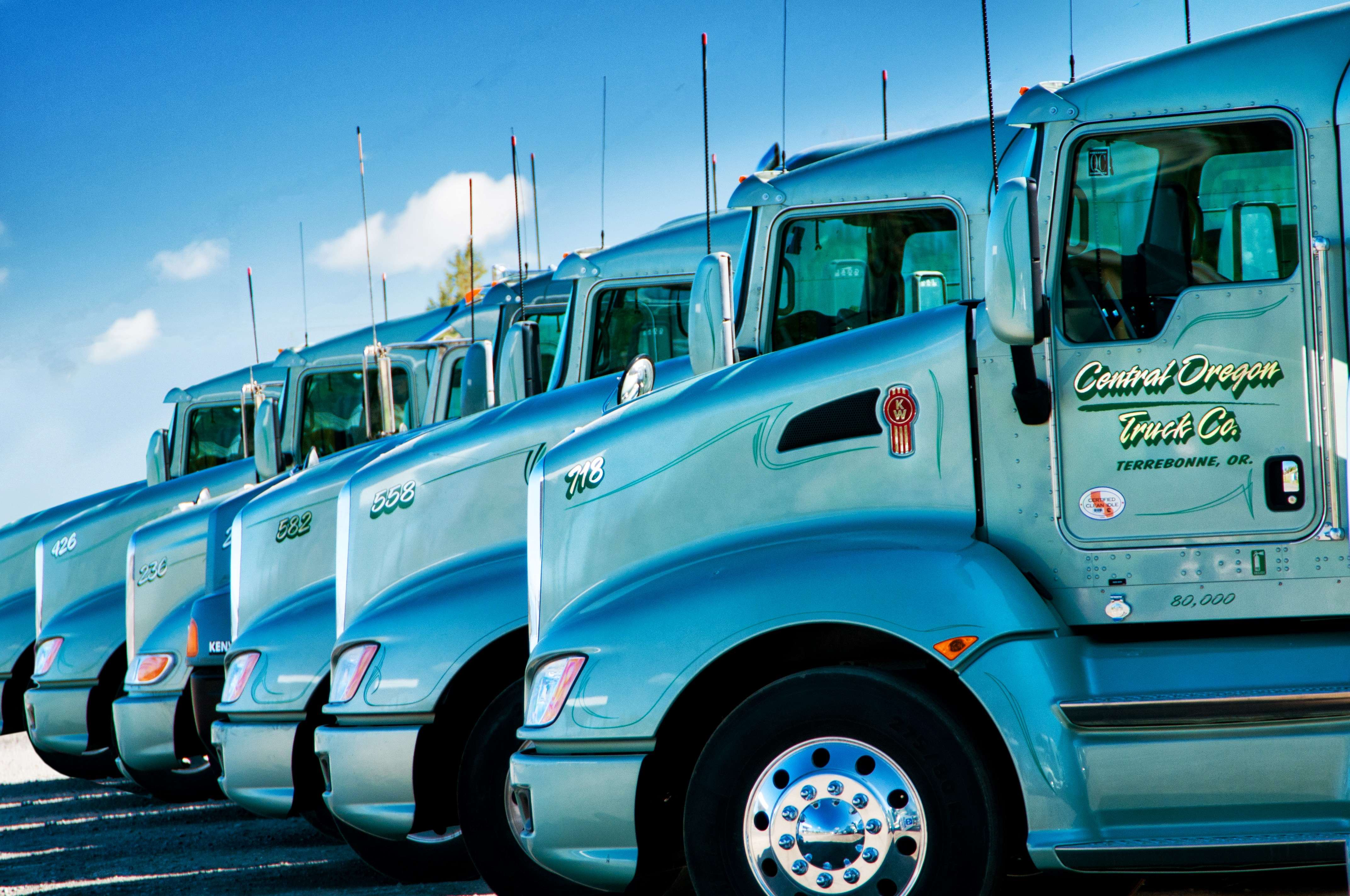 Central Oregon Truck Co. semi trucks parked