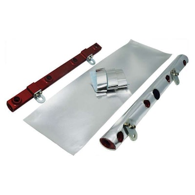 Heatshield fuel injector rails