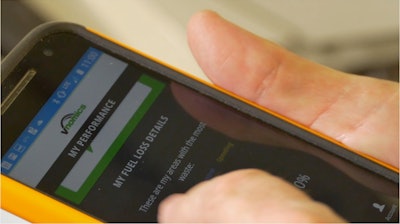 TruFuel has a mobile driver app that shows drivers their status toward attaining the fleet’s monthly objective.