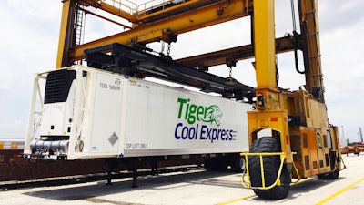 Tiger Cool Express uses a tracking system to monitor its reefer containers for on-time arrivals at rail ramps.