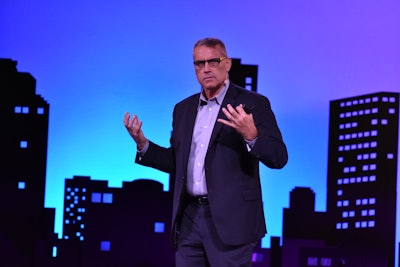 Bryn Fosburgh, president of Trimble Transportation Enterprise, spoke during the 2018 in.sight conference in Houston