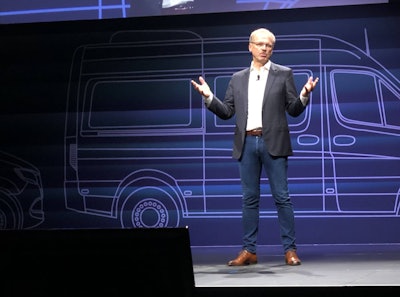 Volker Mornhinweg, head of Mercedes-Benz Vans, said the new North Charleston Sprinter production facility will reduce order lead times and allow the company to build a product dedicated to the North American market.