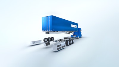 Wabco’s eTrailer concept stores kinetic energy from trailer brakes to assist in vehicle acceleration.