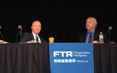 Left, Mike Regan, Tranzact Technologies. Right, Bruce Ridley, Packaging Corp. of America.