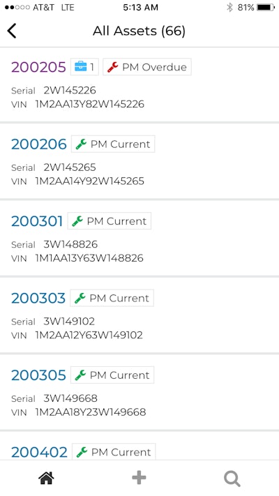 screenshot from Desiciv's new Fleet Mobile app