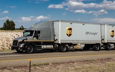 UPS Freight Truck and Trailer
