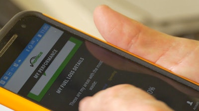 Drivers can use the TrueFuel mobile app from Vnomics to chart their progress towards achieving a fuel incentive from their fleets.