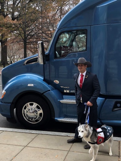 Quinton Ward and his new 2018 Kenworth T680.