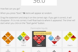 Luma’s hazmat training module has game elements that help drivers remember the different hazmat classifications