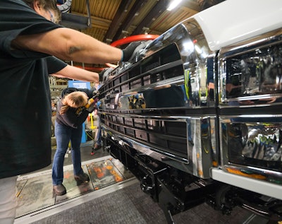 The Chevrolet Silverado 4500HD, 5500HD and 6500HD chassis cab trucks the first-ever medium duty Silverado trucks are assembled Monday, December 17, 2018 at the Navistar Assembly Plant in Springfield, Ohio. (Photo by AJ Mast for Chevrolet)