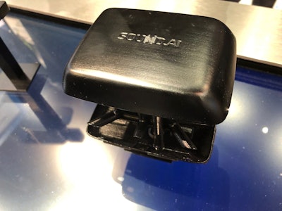 ZF’s Sound.AI sensor is an omnidirectional microphone that listens for, locates and identifies emergency vehicles on the road.