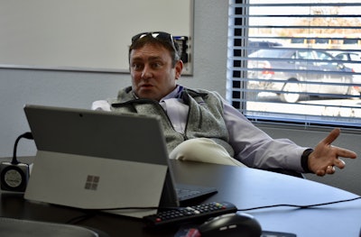 Jeff St. Pierre, president of TTN Fleet Solutions, discusses the company’s history and future with CCJ during a visit to TTN’s headquarters in Keller, Texas.