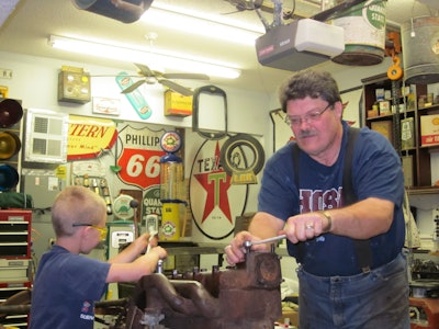 Lee Long working on project