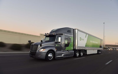 TuSimple’s autonomous system is a retrofit system designed to add autonomous capabilities to already existing trucks.
