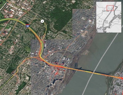 Fort Lee, New Jersey, at the interchange of I-95 and New Jersey Highway 4 (the George Washington Bridge) is the most congested freight bottleneck in the U.S., according to ATRI.