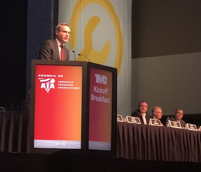ATA President and CEO Chris Spear addresses TMC members at the council’s 2019 annual meeting.