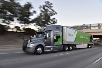 This year and next, TuSimple says it will operate autonomous tractor-trailers on lanes between Phoenix, Tucson, El Paso, Dallas, Houston and San Antonio in partnership with UPS, U.S. Xpress, Penske and McLane. The company intends to expand that network in 2022-2024.