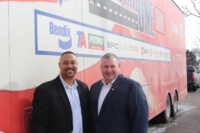 Tony Tolliver, director of workplace innovation for North@Work (left) and Jeff Pape, senior vice president of product and marketing for U.S. Bank Global Transportation.
