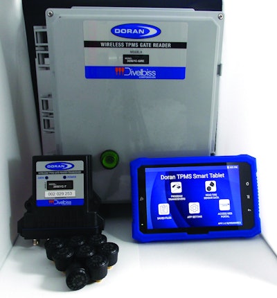 The new YardCheck 360 system from Doran monitors tire pressures on dropped trailers.