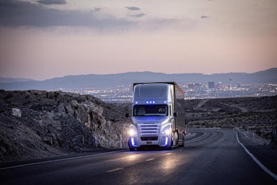 Semi-truck on a highway