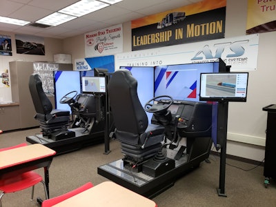 Via federal grants awarded to schools offering career and technical training, Patterson was able to purchase two ATS driving simulators for its truck driving program.